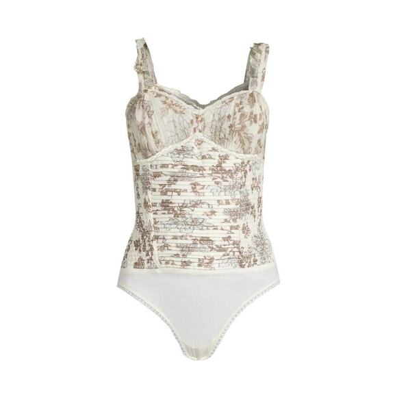 Intimately Free People Weekend Plans Romantic Floral Bodysuit Womens Size XS - Picture 1 of 7